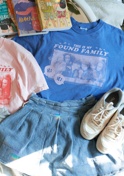 found family heartstopper tee in periwinkle