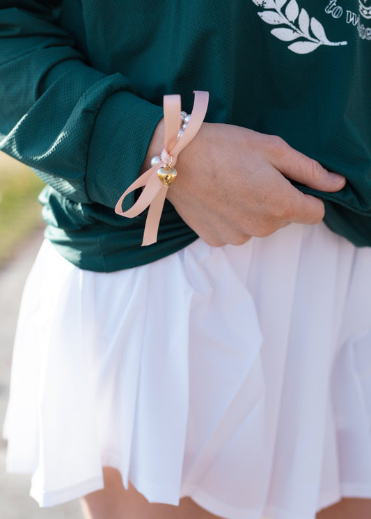 pearls & ribbons bracelet / scrunchie