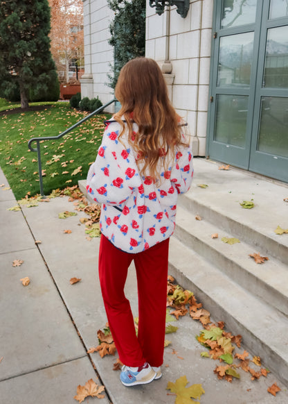 wishlist pants in ruby red